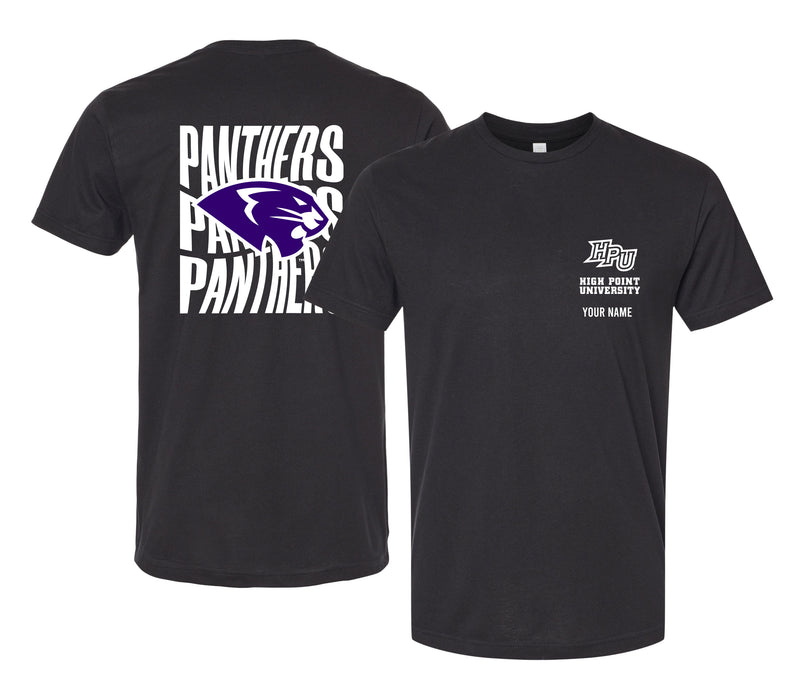High Point University Offic. Licensed Custom Unisex T-Shirt – Left Chest and Large Back Ripple Design XS