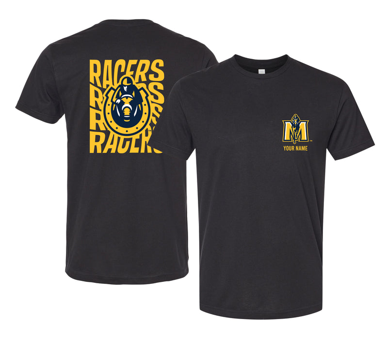 Murray State University Offic. Licensed Custom Unisex T-Shirt – Left Chest and Large Back Ripple Design XS