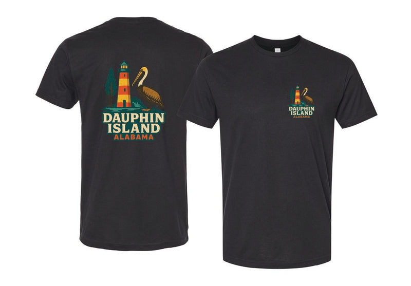 Dauphin Island Alabama Vintage Design Souvenir Unisex Cotton Crew Neck T-Shirt