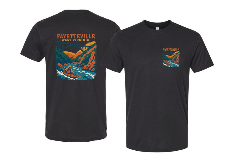 Fayetteville West Virginia Vintage Design Souvenir Unisex Cotton Crew Neck T-Shirt