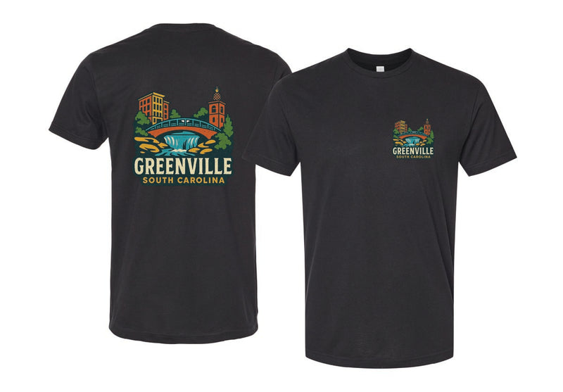 Greenville South Carolina Vintage Design Souvenir Unisex Cotton Crew Neck T-Shirt