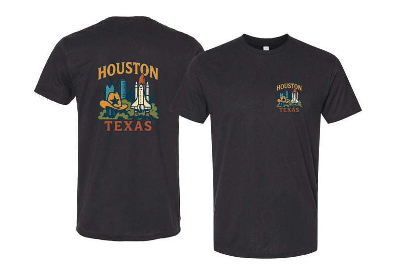 Houston Texas Vintage Design Souvenir Unisex Cotton Crew Neck T-Shirt