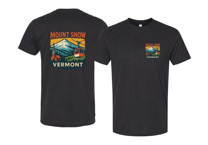 Mount Snow Vermont Vintage Design Souvenir Unisex Cotton Crew Neck T-Shirt