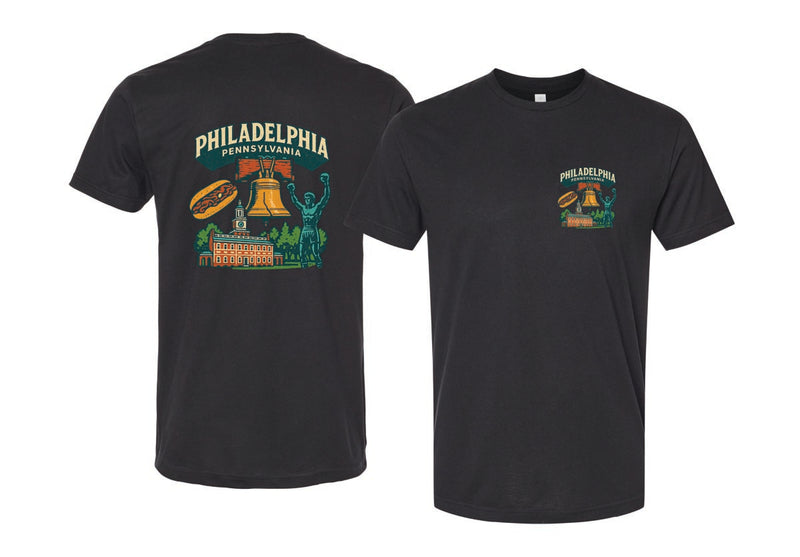 Philadelphia Pennsylvania Vintage Design Souvenir Unisex Cotton Crew Neck T-Shirt