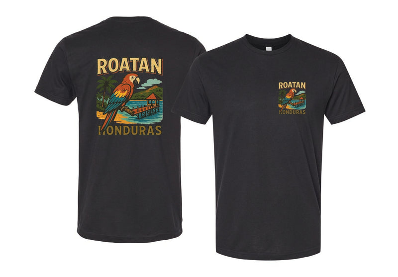 Roatan Honduras Vintage Design Souvenir Unisex Cotton Crew Neck T-Shirt