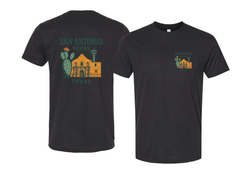 San Antonio Texas Vintage Design Souvenir Unisex Cotton Crew Neck T-Shirt