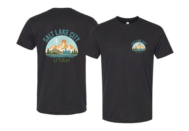 Salt Lake City Utah Vintage Design Souvenir Unisex Cotton Crew Neck T-Shirt