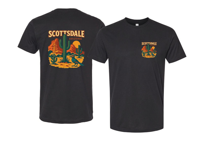 Scottsdale Arizona Vintage Design Souvenir Unisex Cotton Crew Neck T-Shirt