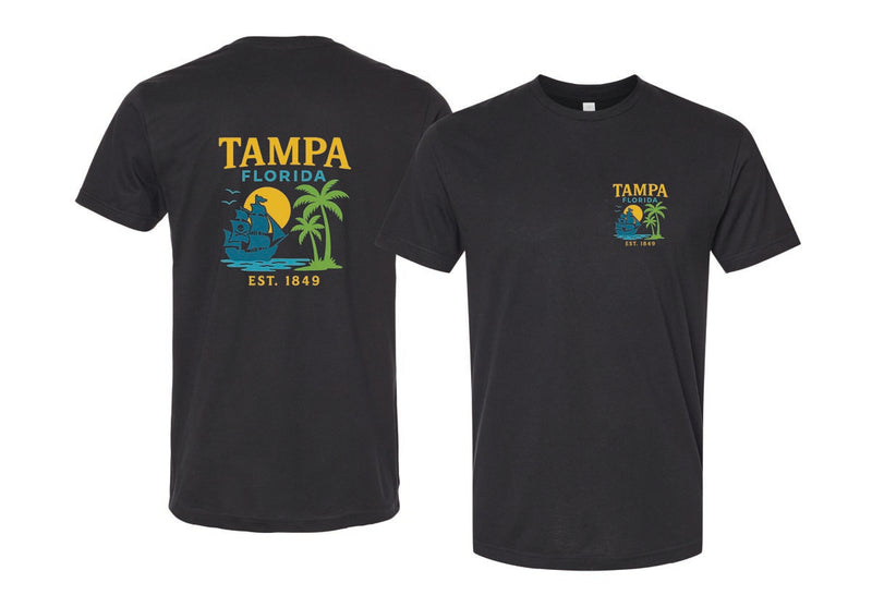 Tampa Florida Vintage Design Souvenir Unisex Cotton Crew Neck T-Shirt