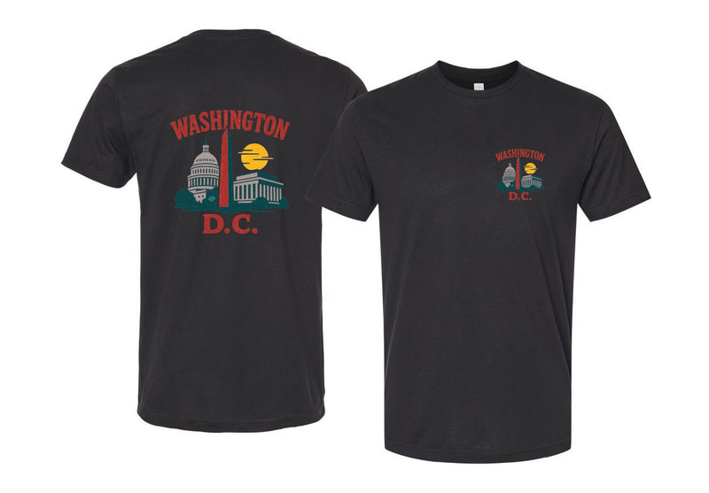 Washington DC Vintage Design Souvenir Unisex Cotton Crew Neck T-Shirt