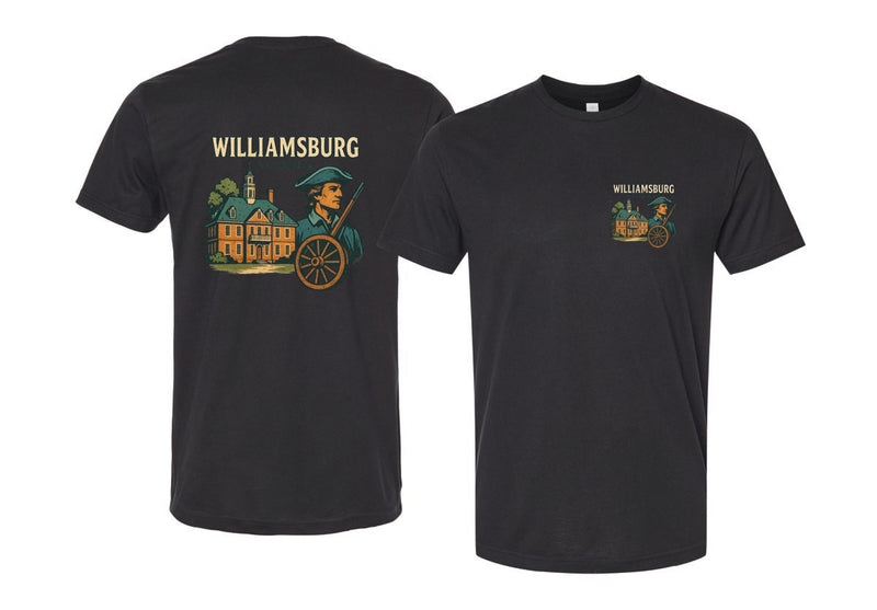 Williamsburg Virginia Vintage Design Souvenir Unisex Cotton Crew Neck T-Shirt