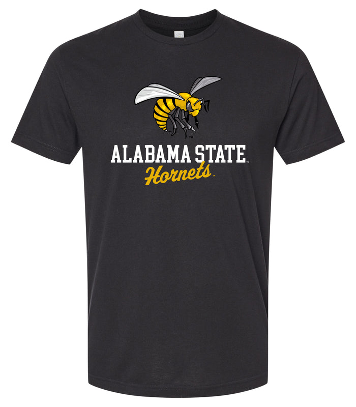 Alabama State University Officially Licensed Unisex Cotton T-Shirt – Large Front ScriptDesign