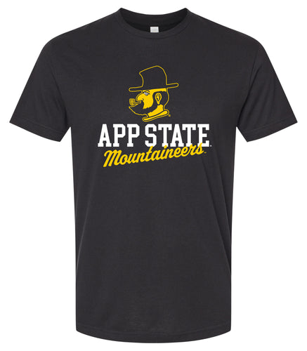 Appalachian State Officially Licensed Unisex Cotton T-Shirt – Large Front Script Design (Small)