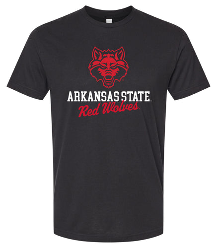 Arkansas State Officially Licensed Unisex Cotton T-Shirt – Large Front Script Design (Small)