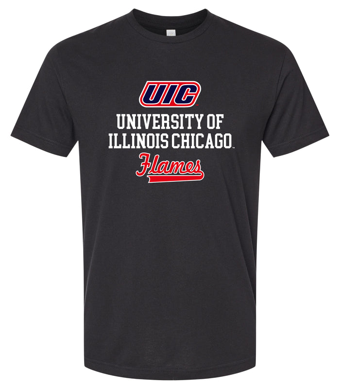 University of Illinois at Chicago Officially Licensed Unisex Cotton T-Shirt – Large Front Script Design