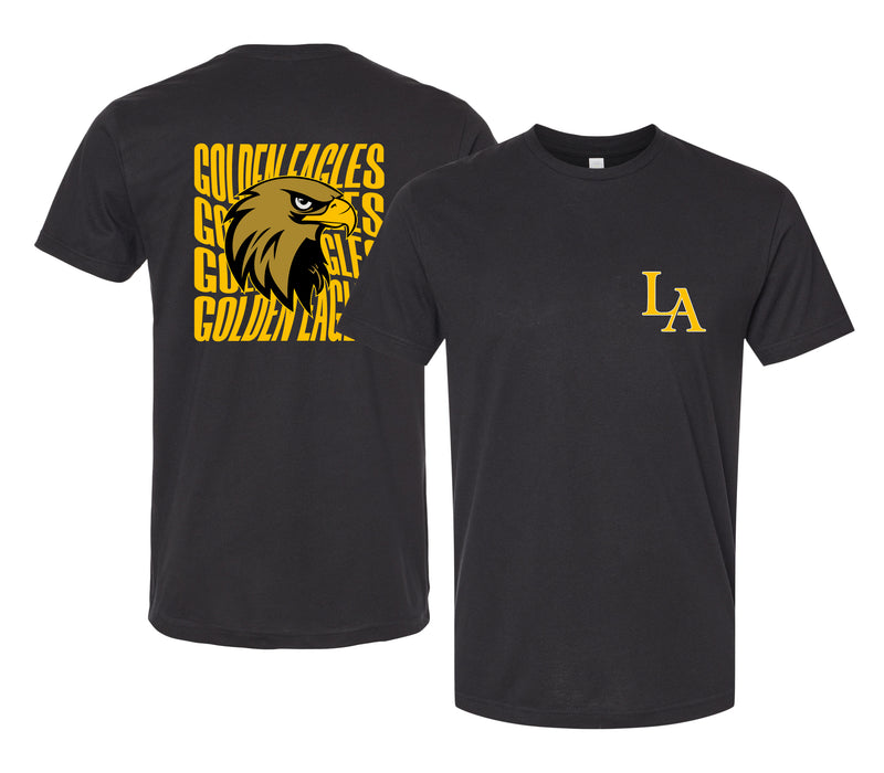 California State University Los Angeles Officially Licensed Unisex T-Shirt – Left Chest and Large Back Ripple Design