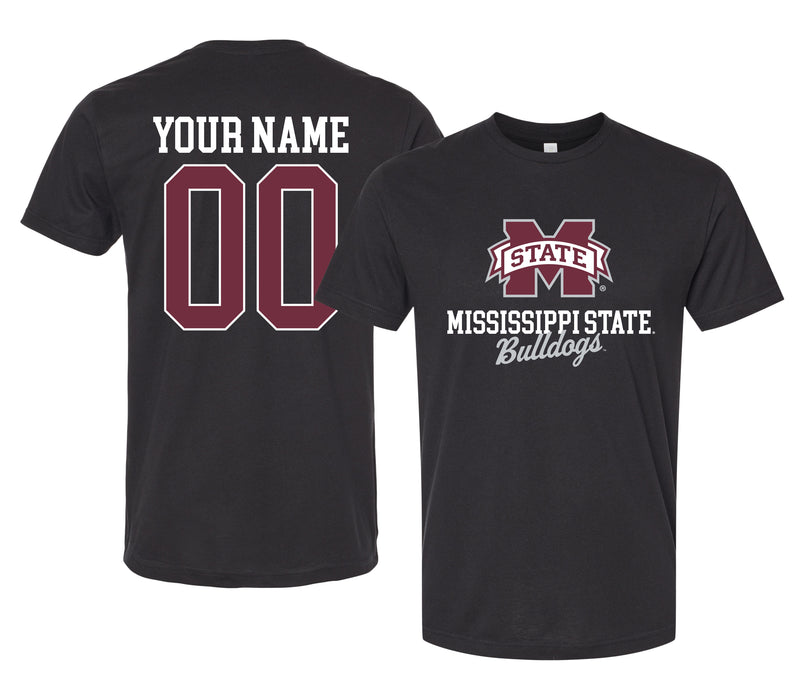 Mississippi State Bulldogs Officially Licensed Custom Unisex T-Shirt – Collegiate Script Front Design