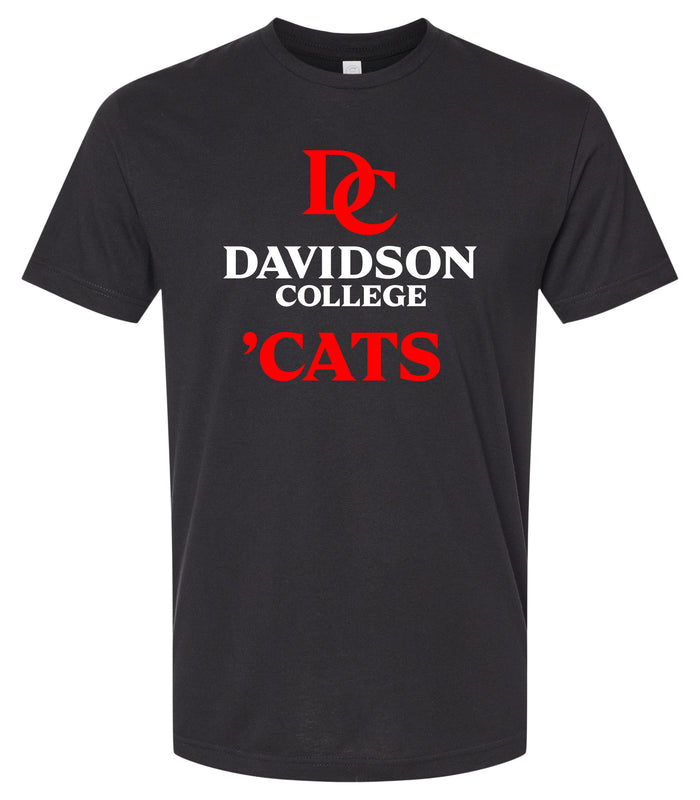 Davidson College Officially Licensed Unisex Cotton T-Shirt – Large Front Script Design