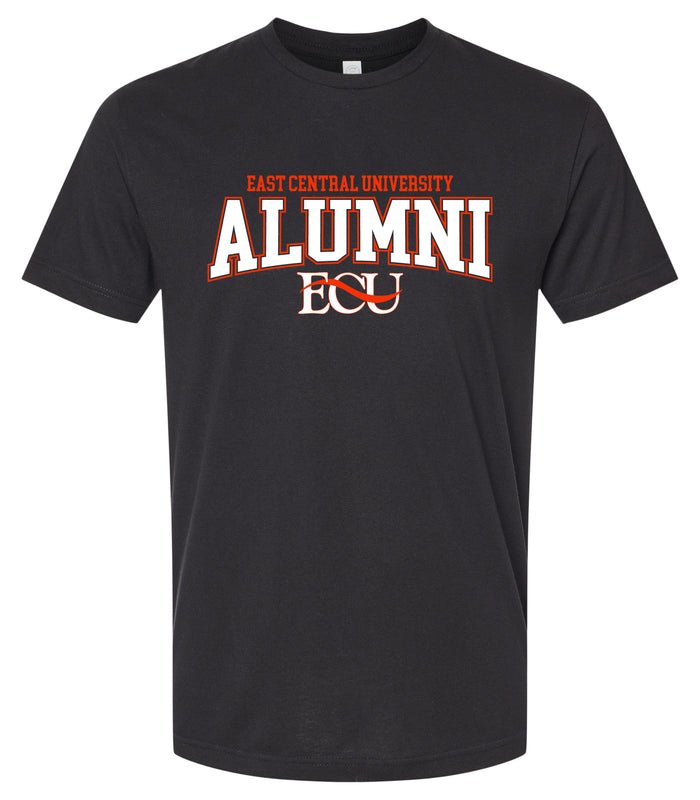 East Central University Tigers Officially Licensed Unisex Cotton T-Shirt – Large Front Alumni Design