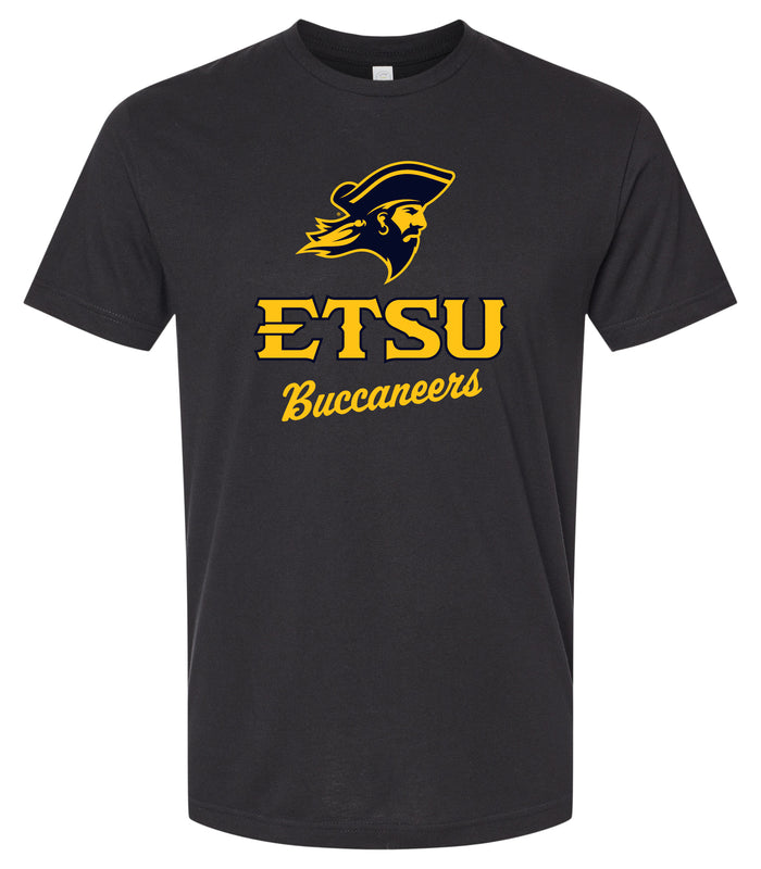 East Tennessee State University Officially Licensed Unisex Cotton T-Shirt – Large Front Script Design