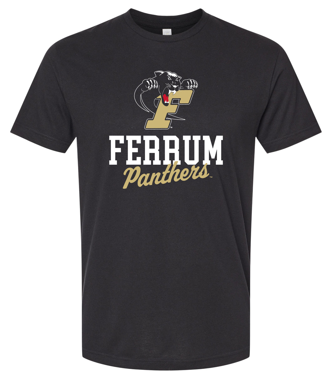 Ferrum College Officially Licensed Unisex Cotton T-Shirt – Large Front Script Design (Small)