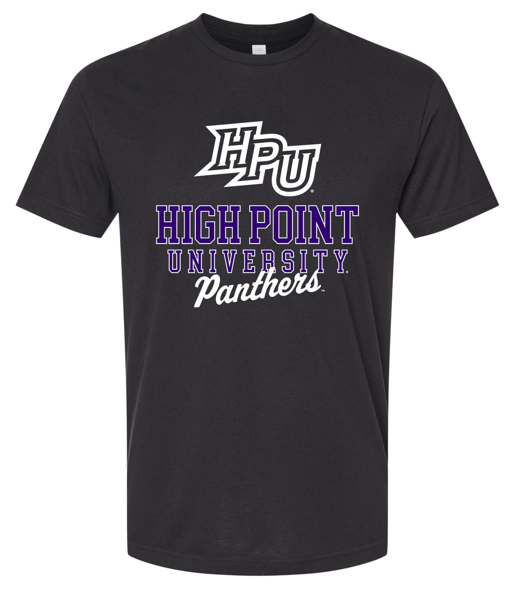 High Point University Officially Licensed Unisex Cotton T-Shirt – Large Front Script Design (Small)