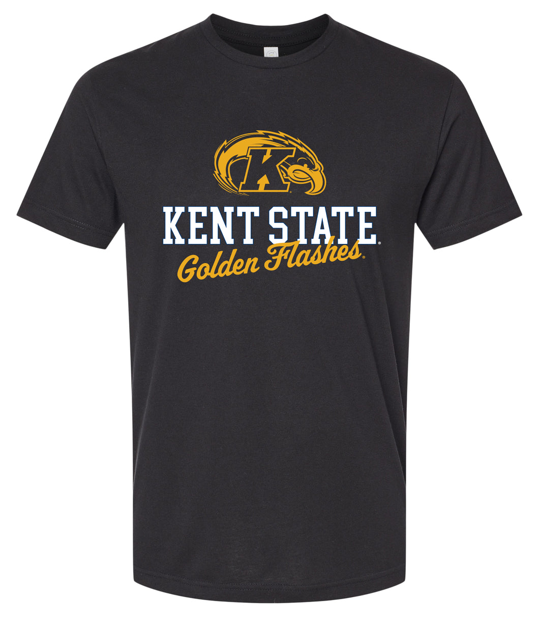 Kent State University Officially Licensed Unisex Cotton T-Shirt – Large Front Script Design (Small)