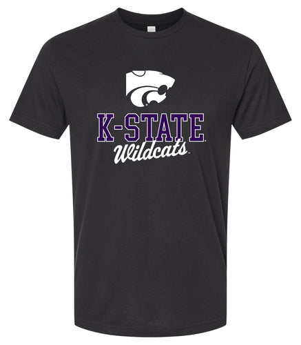 Kansas State Wildcats Officially Licensed Unisex Cotton T-Shirt – Large Front Script Design (Small)