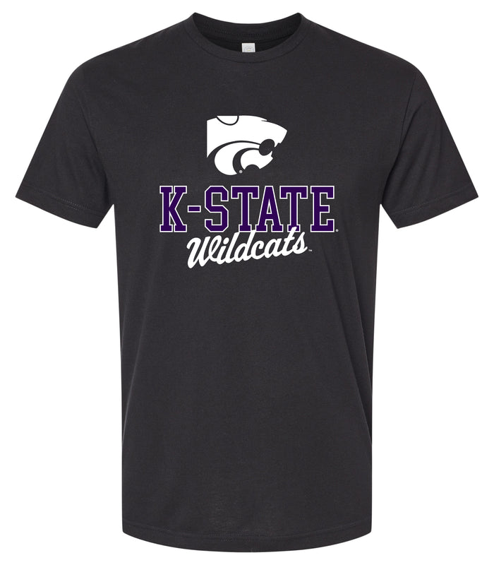 Kansas State Wildcats Officially Licensed Unisex Cotton T-Shirt – Large Front Script Design (Small)