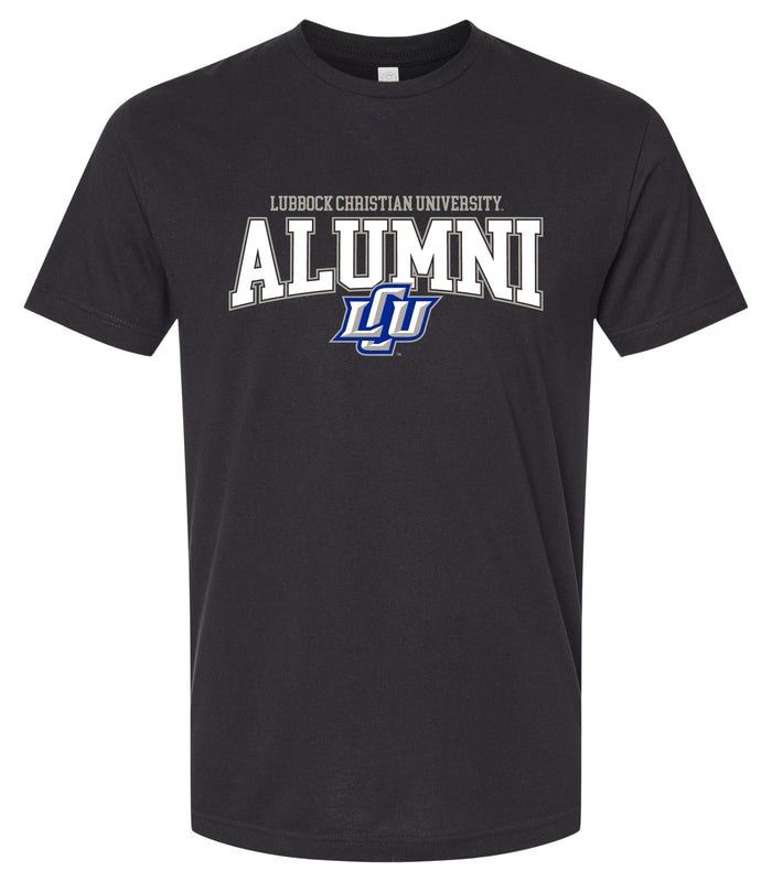 Lubbock Christian University Chaparral Officially Licensed Unisex Cotton T-Shirt – Large Front Alumni Design