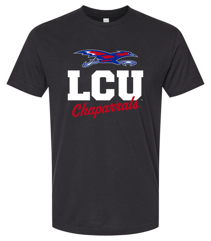 Lubbock Christian University Chaparral Officially Licensed Unisex Cotton T-Shirt – Large Front Script Design