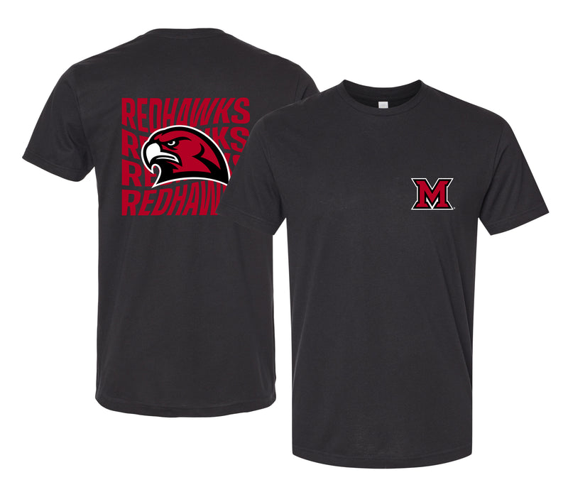 Miami University of Ohio Officially Licensed Unisex T-Shirt – Left Chest and Large Back Ripple Design