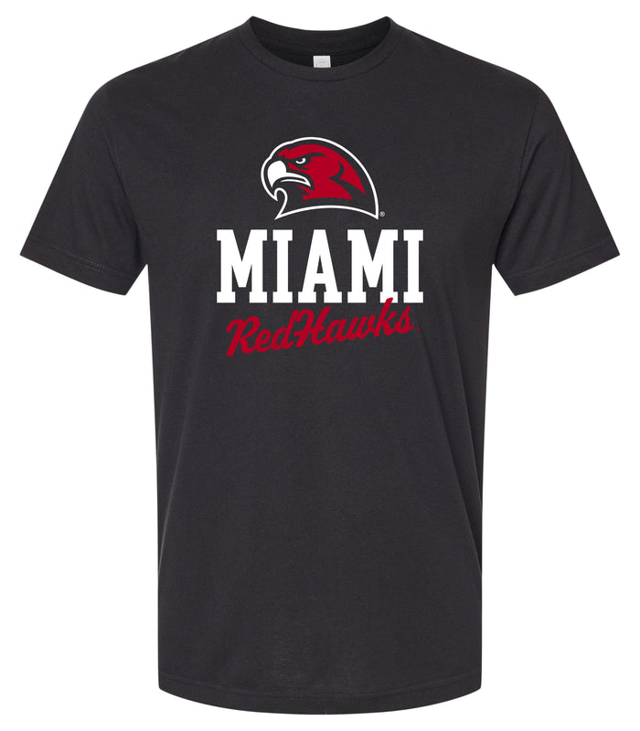 Miami University of Ohio Officially Licensed Unisex Cotton T-Shirt – Large Front Script Design