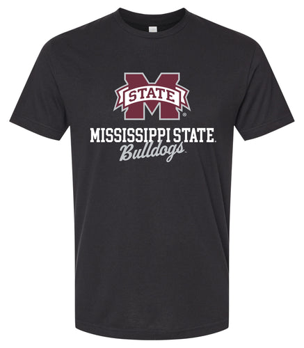 Mississippi State Bulldogs Officially Licensed Unisex Cotton T-Shirt – Large Front Script Design (Small)