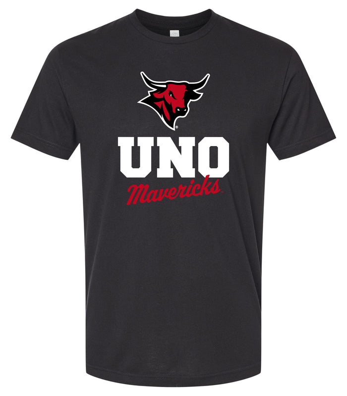 Nebraska at Omaha Officially Licensed Unisex Cotton T-Shirt – Large Front Script Design