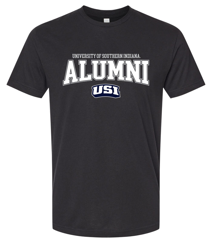 University of Southern Indiana Officially Licensed Unisex Cotton T-Shirt – Large Front Alumni Design