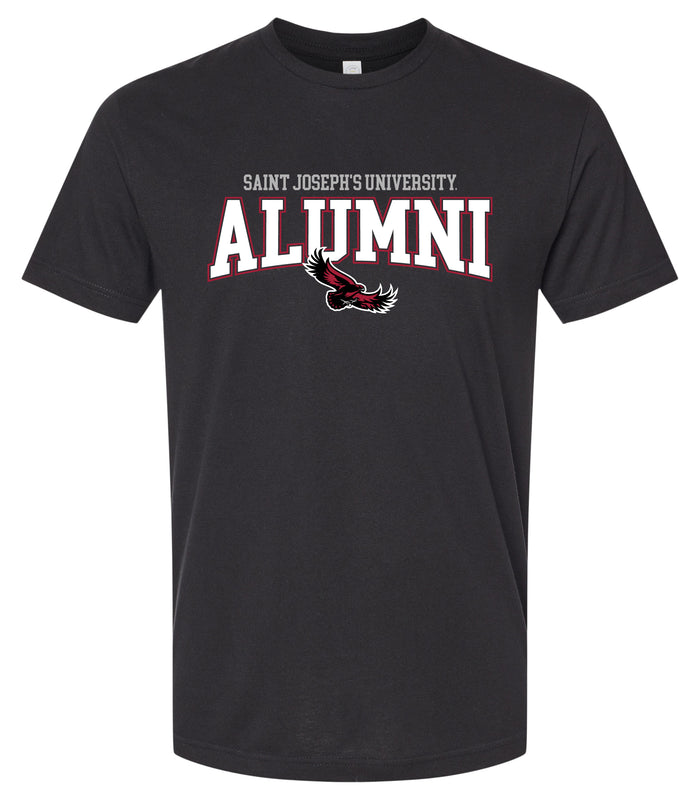 Saint Joseph's University Hawks Officially Licensed Unisex Cotton T-Shirt – Large Front Alumni Design XS