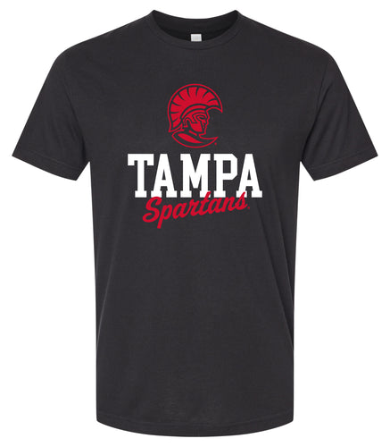 University of Tampa Spartans Officially Licensed Unisex Cotton T-Shirt – Large Front Script Design (Small)