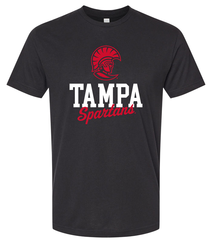 University of Tampa Spartans Officially Licensed Unisex Cotton T-Shirt – Large Front Script Design (Small)