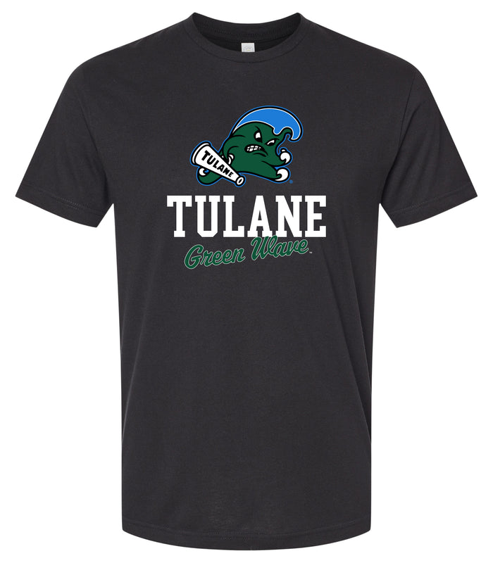 Tulane University Green Wave Officially Licensed Unisex Cotton T-Shirt – Large Front Script Design