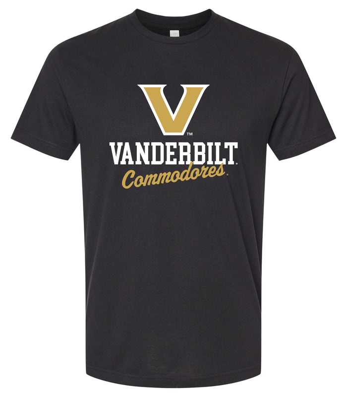 Vanderbilt Commodores University Officially Licensed Unisex Cotton T-Shirt – Large Front Script Design