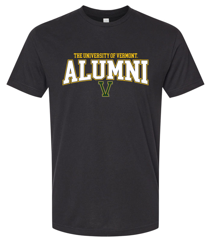 Vermont Catamounts Officially Licensed Unisex Cotton T-Shirt – Large Front Alumni Design
