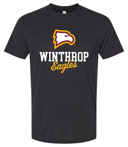 Winthrop University Officially Licensed Unisex Cotton T-Shirt – Large Front Script Design (Small)