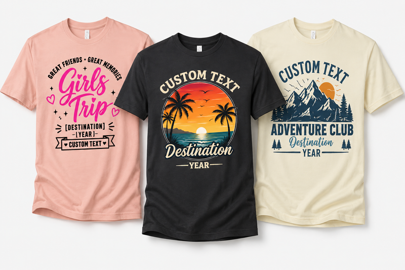 Custom Vacation Shirt | Personalized Family, Girls Trip, Cruise, Road Trip & Beach Vacation Shirts