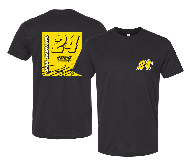 Jeff Gordon #24 Nascar Offic. LIC. Unisex T-Shirt – Left Chest and Large Back Picture Design