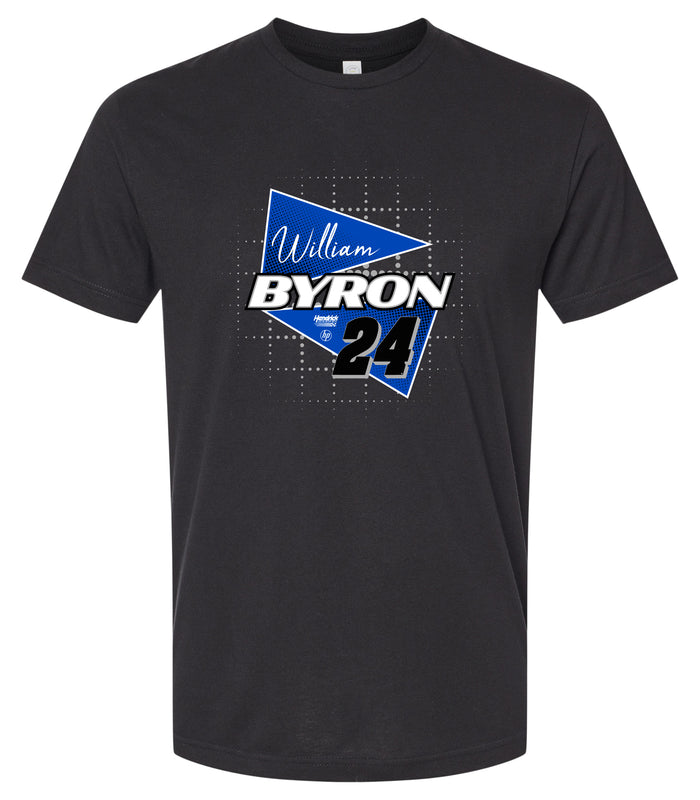 William Byron - HP #24 Nascar Offic. LIC. Unisex Cotton Crew Neck T-Shirt - Large Front Retro Design