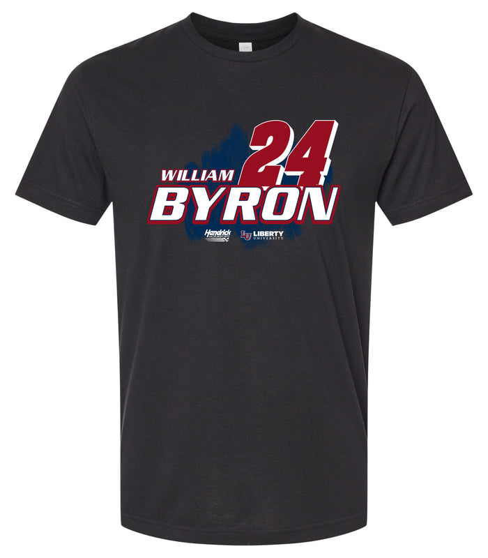 William Byron - Liberty Univesity #24 Nascar Offic. LIC. Unisex Cotton Crew Neck T-Shirt - Large Front Paint Design
