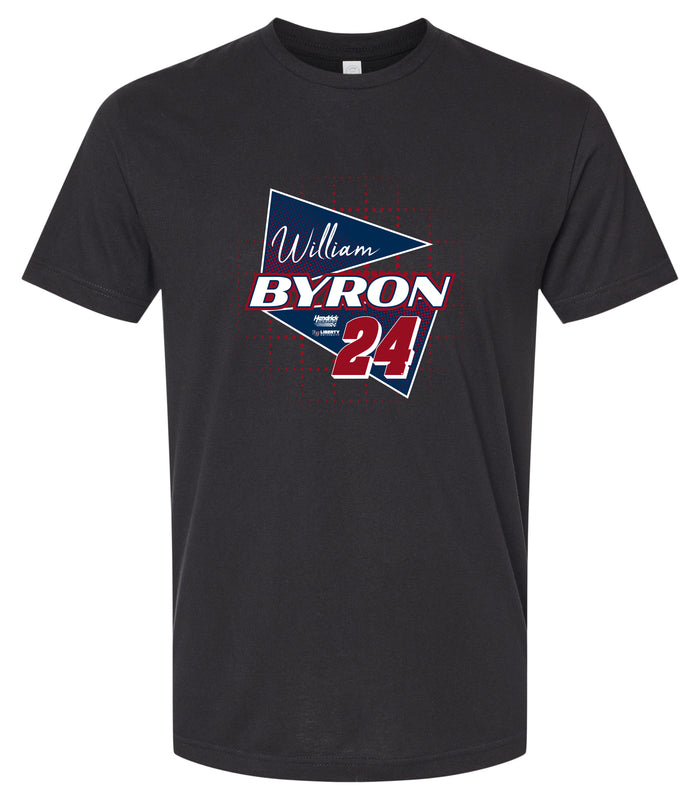 William Byron - Liberty Univesity #24 Nascar Offic. LIC. Unisex Cotton Crew Neck T-Shirt - Large Front Retro Design