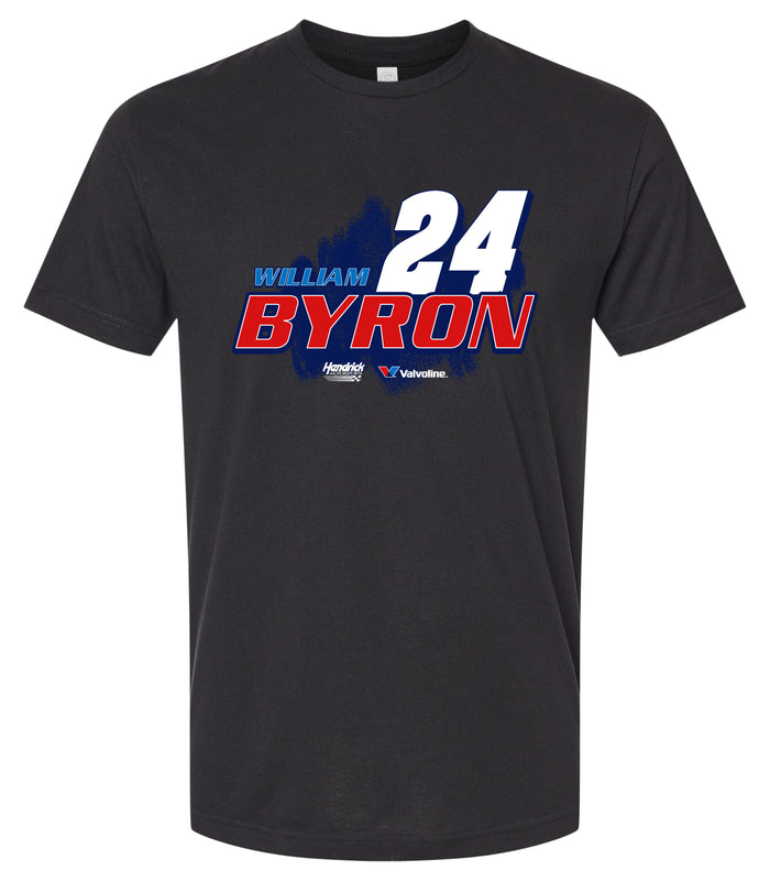 William Byron - Valvoline #24 Nascar Offic. LIC. Unisex Cotton Crew Neck T-Shirt - Large Front Paint Design