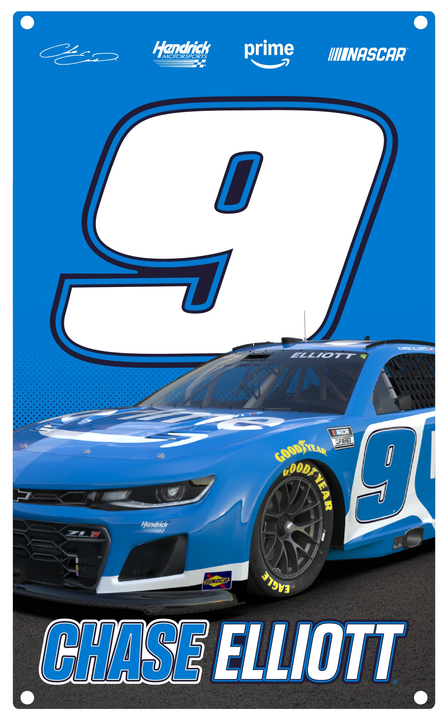 Nascar #9 Chase Elliot Driver Metal Sign Officially Licensed – R & R INC.